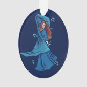Red Hair Belly Dancer art Belly Dancing Redhead Ornament (achterkant)