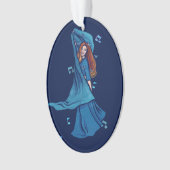 Red Hair Belly Dancer art Belly Dancing Redhead Ornament (voorkant)