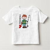 Red Hair Boy I Love Vist Kinder Shirts (Voorkant)