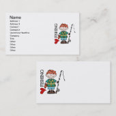 Red Hair Boy I Love Viste Visitekaartje (Voorkant / Achterkant)