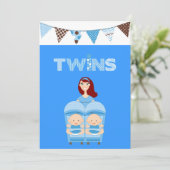 Red Hair Dubbel de uitnodiging van de Trouble Twin (Staand voorkant)