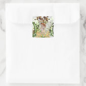 Red Hair Fairy Vierkante Sticker (Tas)