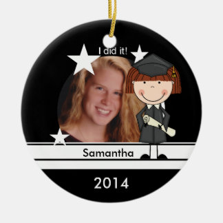 Red Hair Girl Afstuderen Foto Keepomwille Keramisch Ornament