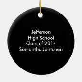 Red Hair Girl Afstuderen Foto Keepomwille Keramisch Ornament (Achterkant)