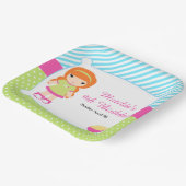 Red Hair Girl Slumber Party Papieren Bordje (Gebogen)