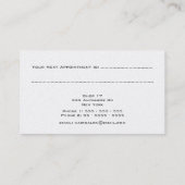 Red Hair Gold Stylist Salon Appointment Card Afsprakenkaartje (Achterkant)