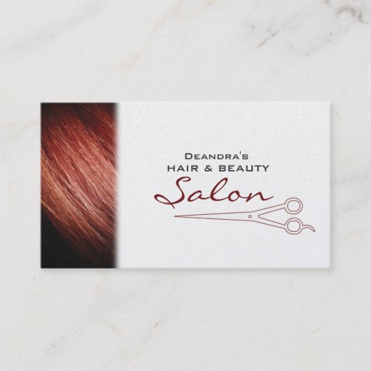 Red Hair Gold Stylist Salon Appointment Card Afsprakenkaartje (Voorkant)