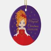 Red Hair kerstprinses keramisch Ornament (Rechts)