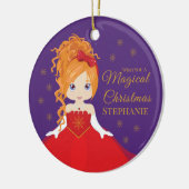 Red Hair kerstprinses keramisch Ornament (Links)