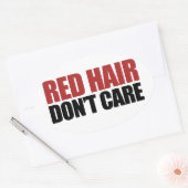 Red Hair maakt niet uit Ovale Sticker (Envelop)