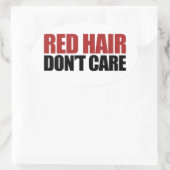 Red Hair maakt niet uit Ovale Sticker (Tas)