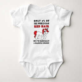 Red Hair Majestic Unicorn Baby Eén stuk Romper
