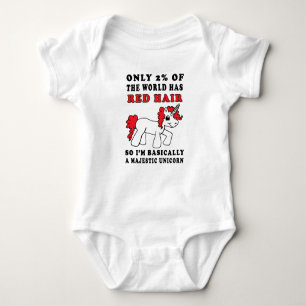 Red Hair Majestic Unicorn Baby Eén stuk Romper