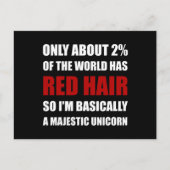 Red Hair Majestic Unicorn Briefkaart (Voorkant)