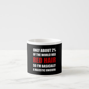 Red Hair Majestic Unicorn Espresso Kop