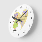 Red Hair mama en papa's prinses Ronde Klok (Hoek)