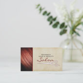 Red Hair Stylist Salon Appointment Visitekaartje Afsprakenkaartje (Staand voorkant)