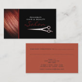 Red Hair Stylist Salon Appointment Visitekaartje Afsprakenkaartje (Voorkant / Achterkant)