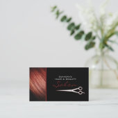 Red Hair Stylist Salon Appointment Visitekaartje Afsprakenkaartje (Staand voorkant)