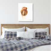 Red Hair Top Knot Bun Canvas Afdruk (Insitu (Slaapkamer))