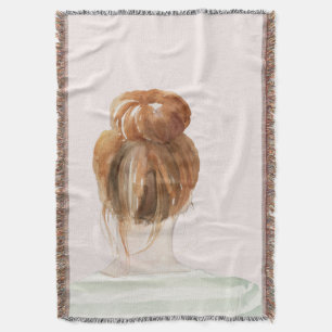 Red Hair Top Knot Bun Deken