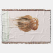 Red Hair Top Knot Bun Deken (Voorkant)