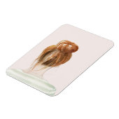 Red Hair Top Knot Bun Magneet (Linkerzijde)