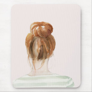 Red Hair Top Knot Bun Muismat