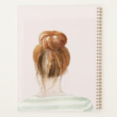 Red Hair Top Knot Bun Planner (Achterkant)