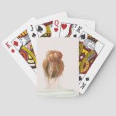 Red Hair Top Knot Bun Pokerkaarten (Achterkant)