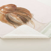 Red Hair Top Knot Bun Sherpa Deken (3/4)