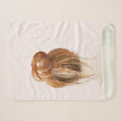 Red Hair Top Knot Bun Sherpa Deken (Voorkant (horizontaal))