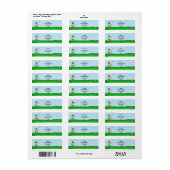 Red Hair Vrouw Golfer Retouradreslabel Etiket (Full Sheet)