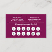 Red Hairdresser Flat Loyalty Kaart (Achterkant)