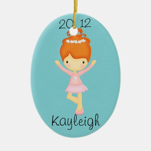 Red Haire Dancer Persoonlijk Ornament (Voorkant)