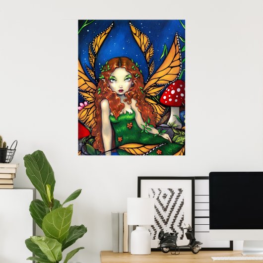 Red Haire Fairy Queen ART PRINT (Thuiskantoor)