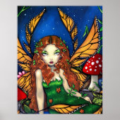 Red Haire Fairy Queen ART PRINT (Voorkant)
