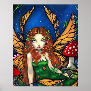 Red Haire Fairy Queen ART PRINT