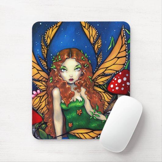 "Red Haire Fairy Queen" Mousepad Muismat (Met muis)