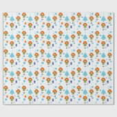 Red Haire Irish Dancer Winter Pattern Cadeaupapier (Vlak)