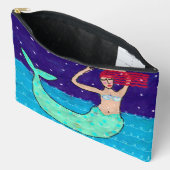 Red Haire Mermaid Abstracte Art Etui (Open)