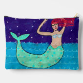 Red Haire Mermaid Abstracte Art Etui (Achterkant)