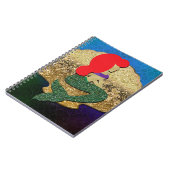 Red Haire Mermaid Golden Seashell Notitieboek (Linkerzijde)