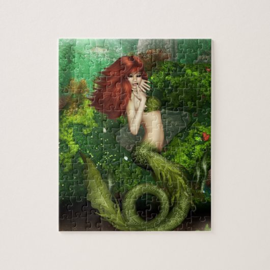 Red Haire Mermaid Puzzle Legpuzzel (Verticaal)