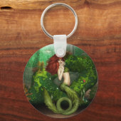 Red Haire Mermaid Sleutelhanger (Voorkant)