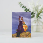 Red Haire Witch Briefkaart (Staand voorkant)