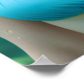 Red Haire Woman in een Bikini-onderwater Poster (Hoek)