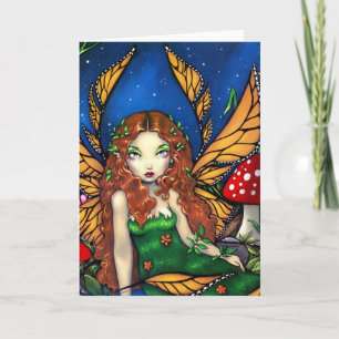 Red Haired Fairy Queen Wenskaart Kaart