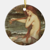  RED HAIRED MERMAID PORTRAIT KERAMISCH ORNAMENT (Voorkant)