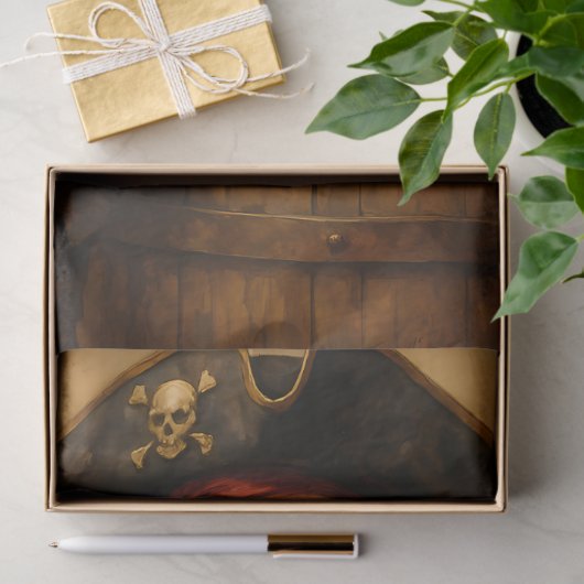 Red-Haired Pirate Woman Decoupage Tissuepapier (Geschenk)